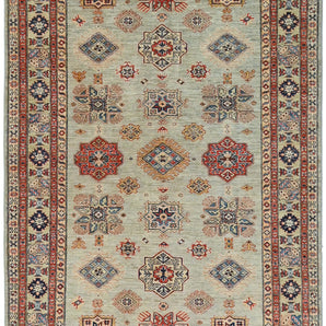 Handknuten Kazak Oriental rug by Orientmattor, Ziegler/Kazak style, 266 x 181 cm, detailed traditional woven pattern.