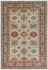 Handknuten Kazak Oriental rug by Orientmattor, Ziegler/Kazak style, 266 x 181 cm, detailed traditional woven pattern.
