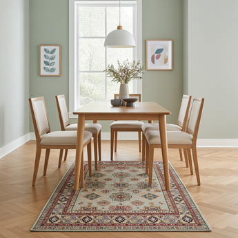 Handknuten Kazak Oriental rug from Orientmattor, 266x181 cm, featuring traditional Ziegler/Kazak design with intricate patterns.
