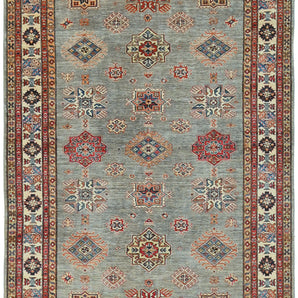 Handknuten Kazak Oriental rug by Orientmattor, Ziegler/Kazak style, 272 x 188 cm, detailed woven geometric patterns.