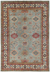 Handknuten Kazak Oriental rug by Orientmattor, Ziegler/Kazak style, 272 x 188 cm, detailed woven geometric patterns.