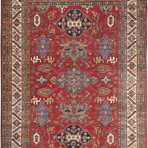 Handknuten Kazak Oriental rug by Orientmattor, Ziegler/Kazak style, 327 x 246 cm with intricate geometric patterns.