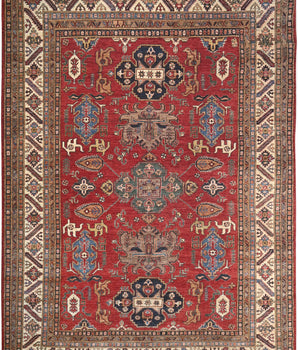 Handknuten Kazak Oriental rug by Orientmattor, Ziegler/Kazak style, 327 x 246 cm with intricate geometric patterns.