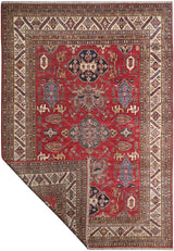 Handknuten Kazak Oriental rug by Orientmattor, Ziegler/Kazak style, 327 x 246 cm, detailed geometric pattern and rich colors.