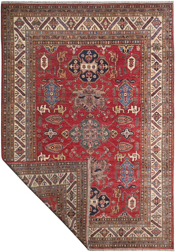 Handknuten Kazak Oriental rug by Orientmattor, Ziegler/Kazak style, 327 x 246 cm, detailed geometric pattern and rich colors.