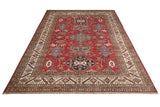 Handknuten Kazak Oriental rug by Orientmattor, Ziegler style, 327x246 cm with intricate patterns in warm tones.