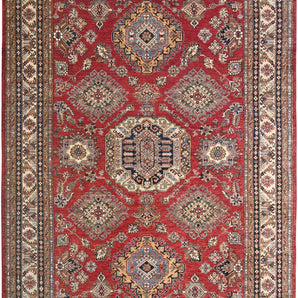 Handwoven Ziegler/Kazak oriental rug, 328x250 cm, with intricate geometric patterns and rich colors from Orientmattor.
