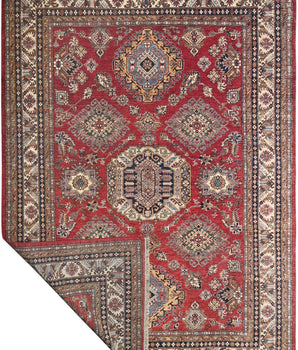 Handknuten Oriental Kazak rug by Orientmattor, Ziegler/Kazak style, 328 x 250 cm, detailed woven pattern.