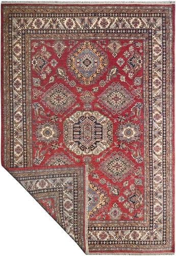 Handknuten Oriental Kazak rug by Orientmattor, Ziegler/Kazak style, 328 x 250 cm, detailed woven pattern.