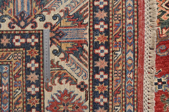 Handwoven Kazak oriental rug by Orientmattor, Ziegler style, 328x250 cm with intricate geometric patterns.