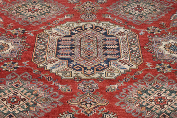 Handknuten Kazak oriental rug by Orientmattor, Ziegler/Kazak style, 328 x 250 cm, detailed geometric patterns and rich colors.