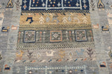 Handknuten Khorjin Oriental rug by Orientmattor, Ziegler/Kazak style, 110x77 cm with intricate traditional patterns.