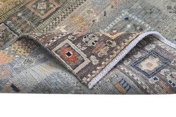 Handwoven Khorjin Oriental rug by Orientmattor, Ziegler/Kazak style, 110x77 cm, featuring intricate traditional patterns.