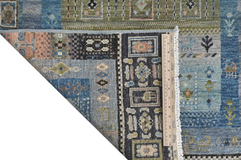 Handwoven Khorjin Oriental rug by Orientmattor, Ziegler/Kazak style, 121x82 cm, featuring traditional geometric patterns.