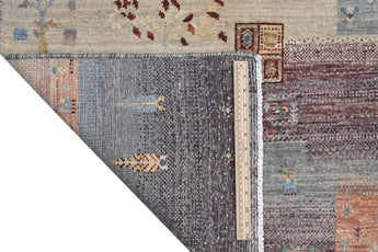 Handwoven Khorjin Oriental rug by Orientmattor, Ziegler/Kazak style, 122 x 80 cm, intricate patterns and warm colors.