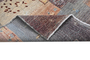 Handwoven Khorjin Oriental rug by Orientmattor, Ziegler/Kazak style, 122x80 cm, featuring traditional geometric patterns.