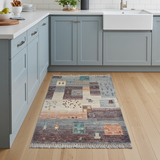 Handwoven Khorjin Oriental rug by Orientmattor, Ziegler/Kazak style, 122x80 cm with intricate patterns and rich colors.