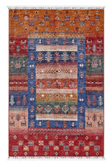 Handknuten Khorjin Oriental rug in Ziegler/Kazak style, 154 x 98 cm, by Orientmattor, showcasing intricate traditional patterns.