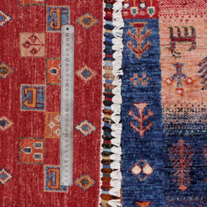 Handwoven Khorjin Oriental rug by Orientmattor, Ziegler/Kazak style, 154 x 98 cm, detailed traditional design.