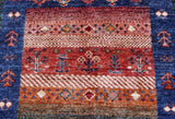 Handwoven Khorjin Oriental rug by Orientmattor, Ziegler/Kazak style, 154x98 cm, featuring intricate traditional patterns.
