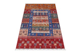 Handwoven Khorjin Oriental rug by Orientmattor, Ziegler/Kazak style, 154x98 cm, showcasing intricate traditional patterns.