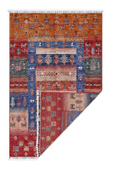 Handwoven Khorjin Oriental rug by Orientmattor, Ziegler/Kazak style, 154x98 cm with intricate geometric patterns.