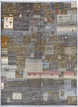 Handwoven Khorjin Oriental rug, Ziegler/Kazak style, 174x119 cm by Orientmattor with intricate geometric patterns.