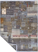 Handwoven Khorjin Oriental rug from Orientmattor, Ziegler/Kazak style, 174x119 cm with intricate geometric patterns.