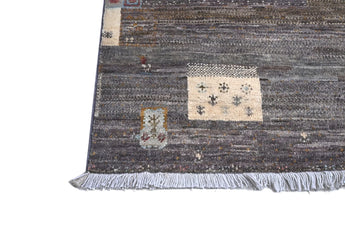 Handwoven Khorjin Oriental rug by Orientmattor, Ziegler/Kazak style, 174x119 cm with intricate patterns.
