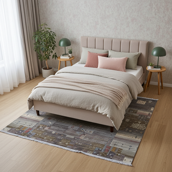 Handwoven Khorjin Oriental rug by Orientmattor, Ziegler/Kazak style, 174x119 cm with intricate traditional patterns.