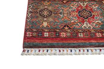 Handknuten Khorjin Oriental rug in Ziegler/Kazak style, 176x124 cm, with intricate patterns and rich colors from Orientmattor.