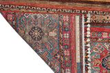 Handwoven Khorjin oriental rug by Orientmattor, Ziegler/Kazak style, 176 x 124 cm, detailed geometric patterns in warm tones.