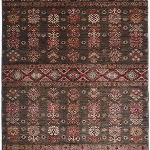 Handwoven Khorjin Oriental rug in Ziegler/Kazak style, 182x128 cm, detailed traditional patterns from Orientmattor.