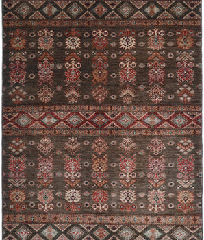 Handwoven Khorjin Oriental rug in Ziegler/Kazak style, 182x128 cm, detailed traditional patterns from Orientmattor.