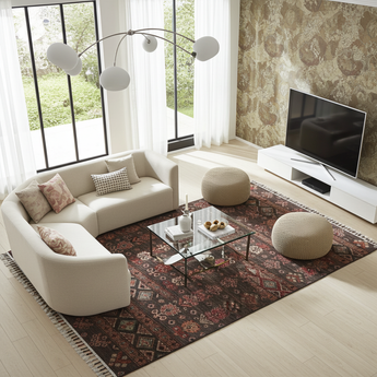Handwoven Khorjin Oriental rug in Ziegler/Kazak style, 182x128 cm, featuring intricate patterns and rich colors from Orientmattor.