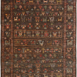 Handknuten Khorjin Oriental rug by Orientmattor, Ziegler/Kazak style, 189x127 cm with intricate geometric patterns.