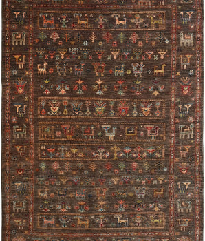 Handknuten Khorjin Oriental rug by Orientmattor, Ziegler/Kazak style, 189x127 cm with intricate geometric patterns.