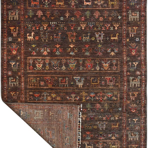 Handknuten Khorjin Oriental rug in Ziegler/Kazak style, 189x127 cm, with intricate patterns and vibrant colors by Orientmattor.