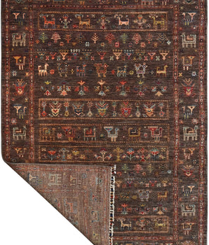 Handknuten Khorjin Oriental rug in Ziegler/Kazak style, 189x127 cm, with intricate patterns and vibrant colors by Orientmattor.