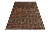 Handwoven Khorjin Oriental rug by Orientmattor, Ziegler/Kazak style, 189 x 127 cm with intricate traditional patterns.