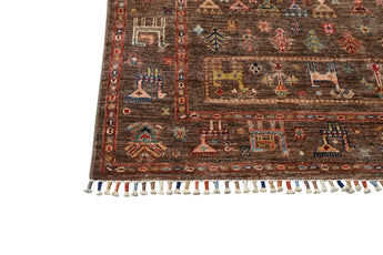 Handwoven Khorjin Oriental rug in Ziegler/Kazak style, 189x127 cm, with intricate patterns and rich colors, by Orientmattor.