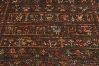 Handknuten Khorjin Oriental rug, Ziegler/Kazak style, 189x127 cm, woven by Orientmattor with intricate traditional patterns.