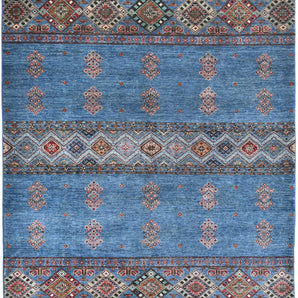 Handwoven Khorjin Oriental rug by Orientmattor, Ziegler/Kazak style, 237 x 177 cm, showcasing intricate patterns and craftsmanship.