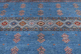 Handwoven Khorjin Oriental rug by Orientmattor, Ziegler/Kazak style, 237 x 177 cm with intricate patterns and rich textures.
