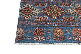 Handwoven Khorjin Oriental rug by Orientmattor, Ziegler/Kazak style, 237 x 177 cm with intricate patterns and rich colors.