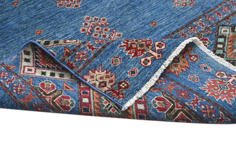 Handwoven Khorjin Oriental rug from Orientmattor, Ziegler/Kazak style, measuring 237x177 cm with intricate patterns.