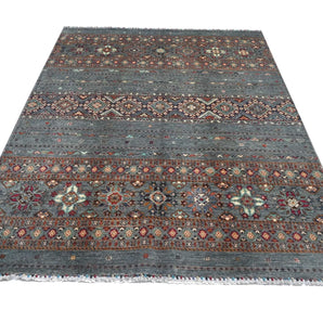 Handknuten Khorjin Oriental rug in Ziegler/Kazak style, 239x176 cm, with intricate patterns, from Orientmattor.