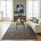 Handwoven Khorjin Oriental rug in Ziegler/Kazak style from Orientmattor, 239x176 cm with intricate patterns and vibrant colors.