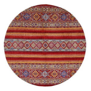 Handwoven Khorjin Oriental rug by Orientmattor, Ziegler/Kazak style, 257x259 cm, showcasing intricate traditional patterns.