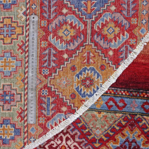 Handwoven Khorjin Oriental rug by Orientmattor, Ziegler/Kazak style, 257x259 cm, intricate traditional design.
